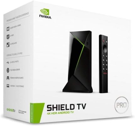 NVIDIA SHIELD Android TV Pro Streaming Media Player; 4K HDR movies, live sports, Dolby Vision