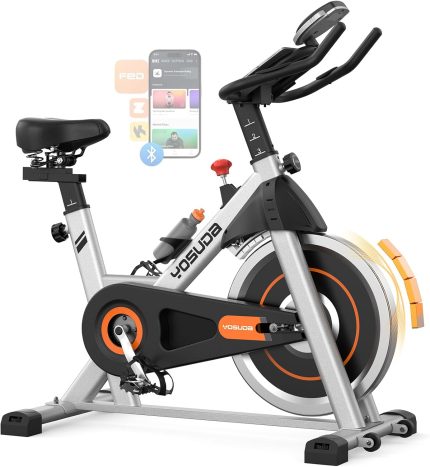 YOSUDA Exercise Bike, Brake Pad Stationary Bike for Home with Exclusive App