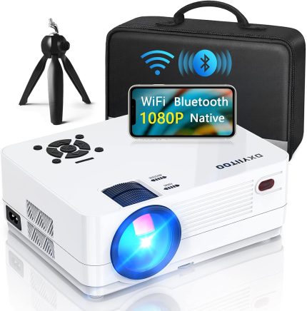 Native 1080P Projector with WiFi and Two-Way Bluetooth,