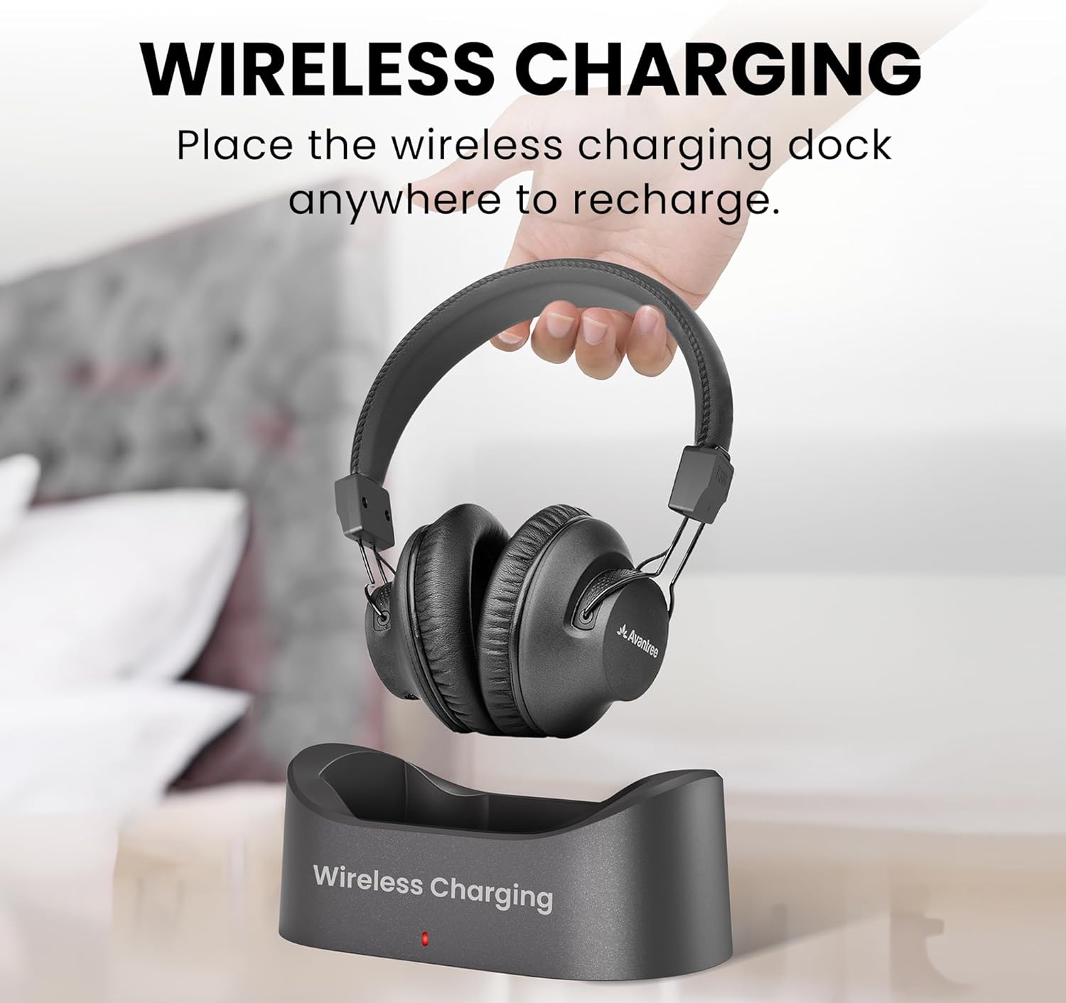 Avantree HT5009 Plus Wireless TV Headphones with Charging Dock and 60-Hour Battery Avantree HT5009 Plus wireless TV headphones with charging dock over-ear headset for TV with optical TOSLINK and AUX audio connection