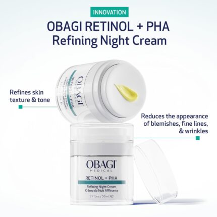 Obagi Medical retinol PHA refining night cream anti aging overnight face cream for smoother skin