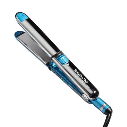 Blue and silver hair straightener